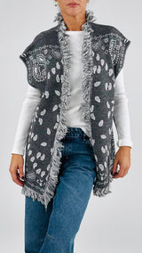 Gilet jacquard cachemire T.