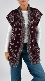 Gilet jacquard cachemire T.