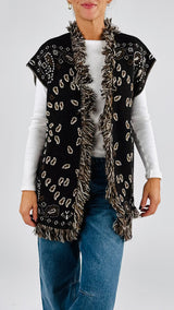 Gilet jacquard cachemire T.