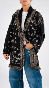 Cardigan jacquard cachemire t.