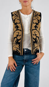 Gilet jacquard arebesque Vic.