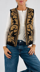 Gilet jacquard arebesque Vic.