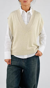 Gilet over lurex Twin