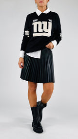 Mini ecopelle plissé soleil T.