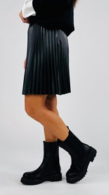 Mini ecopelle plissé soleil T.