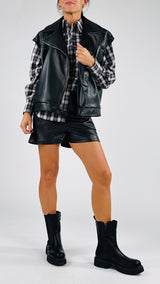 Chiodo smanicato ecopelle H.