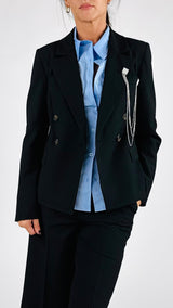 Giacca doppiopetto gessata You