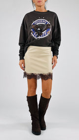 Mini ecopelle+pizzo T.