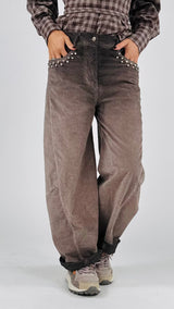 Pantalone delavé cabochon H.