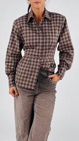 Camicia check cinturino Vic.