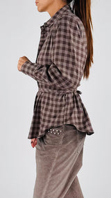 Camicia check cinturino Vic.