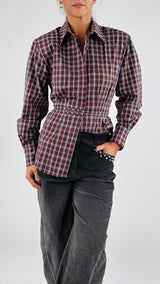 Camicia check cinturino Vic.