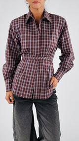 Camicia check cinturino Vic.