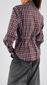 Camicia check cinturino Vic.