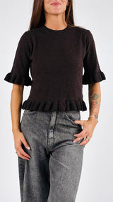 Pull rouches lana cachemire T.