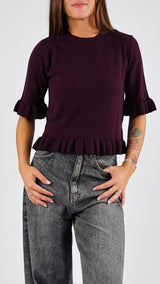 Pull rouches lana cachemire T.