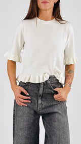 Pull rouches lana cachemire T.