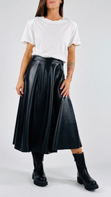 Abito jersey+ecopelle T.