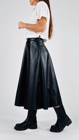 Abito jersey+ecopelle T.