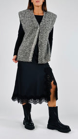 Gilet melange cabochon H.