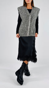 Gilet melange cabochon H.