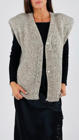 Gilet melange cabochon H.
