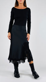 Abito cotone+raso T.