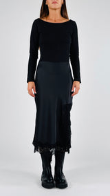 Abito cotone+raso T.