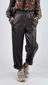 Pantalone fascione ecopelle Vic.