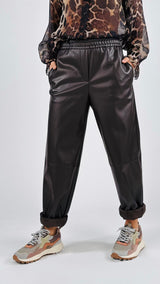 Pantalone fascione ecopelle Vic.