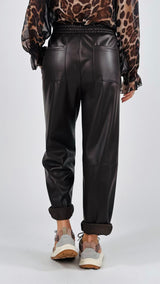 Pantalone fascione ecopelle Vic.