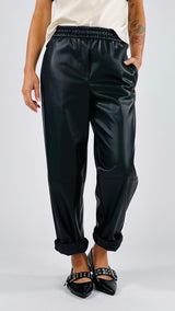 Pantalone fascione ecopelle Vic.