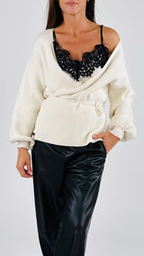 Cardigan baloon cinturina Twin