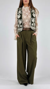 Pantalone fresco lana pences T.