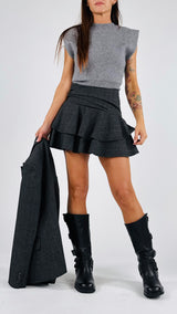 Mini balze p.galles antracite Vic.