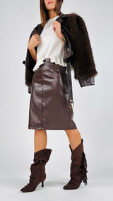 Longuette ecopelle T.