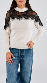 Pull carré pizzo H.