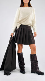 Mini pieghe grisaglia T.