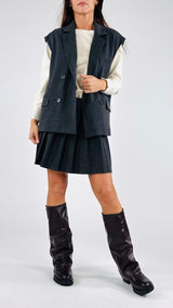 Mini pieghe grisaglia T.