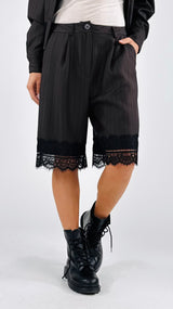 Bermuda gessato+pizzo H.