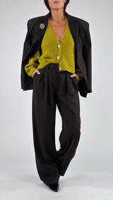 Pantalone palazzo doppia pence T.