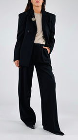 Pantalone palazzo doppia pence T.