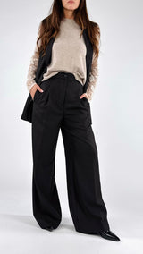 Pantalone palazzo occhio di pernice Vic.