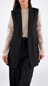 Giacca smanicata occhio di pernice Vic.