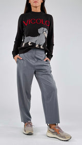 Pantalone carota twill Vic.