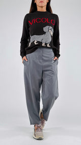 Pantalone carota twill Vic.