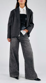 Giacca quadrata taupe Vic.