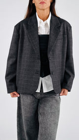 Giacca quadrata taupe Vic.