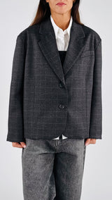 Giacca quadrata taupe Vic.