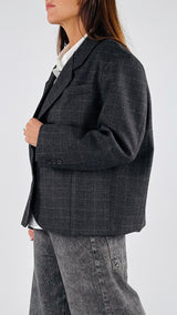 Giacca quadrata taupe Vic.